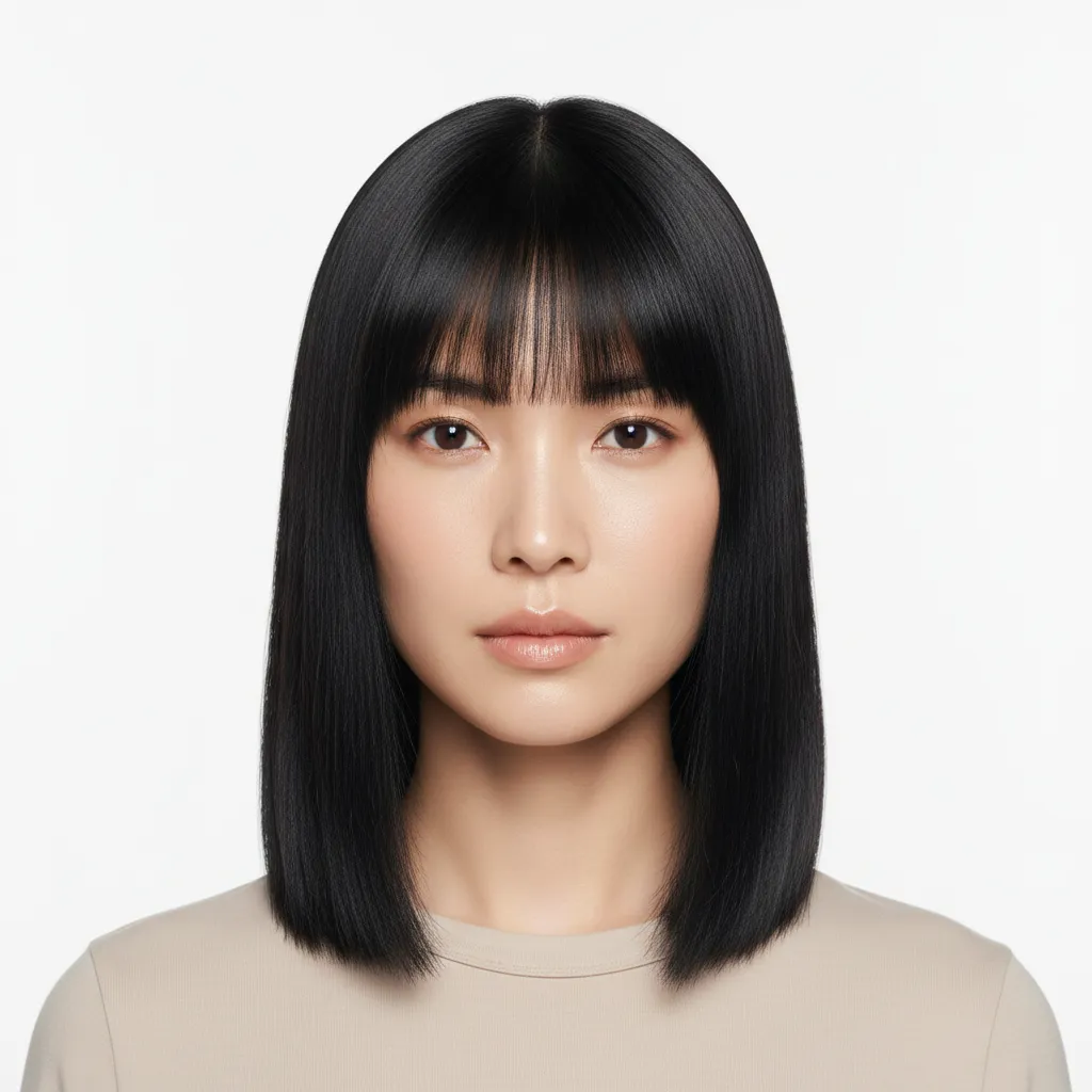 Curtain Bangs style sample